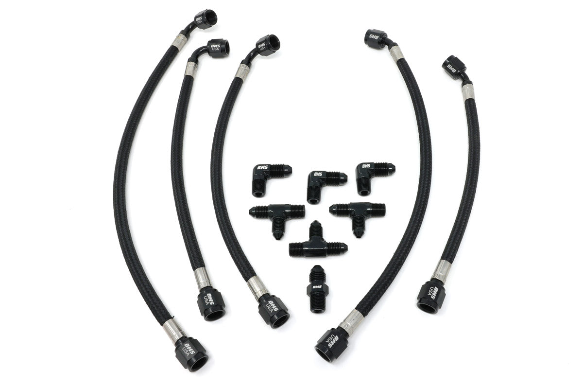 Steel Braided Hard Line Upgrade Kit for KLM Big Turbos