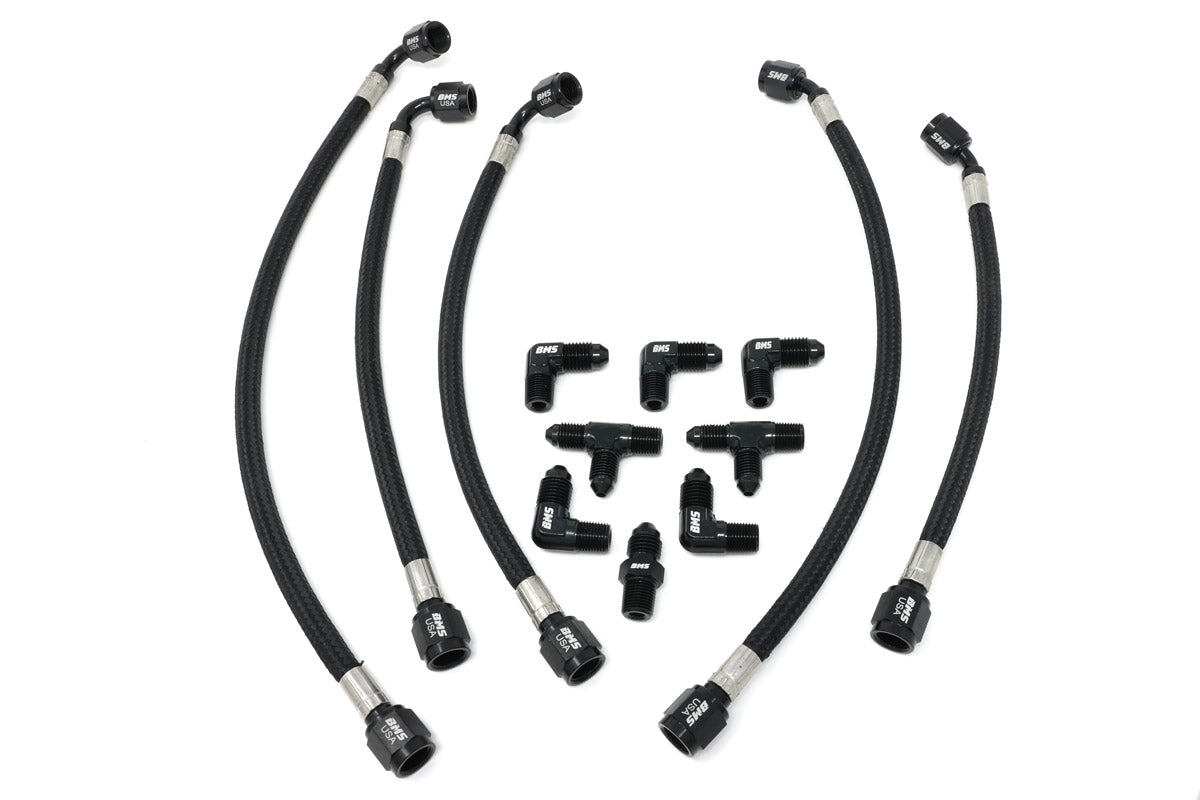 Steel Braided Hard Line Upgrade Kit for KLM Big Turbos