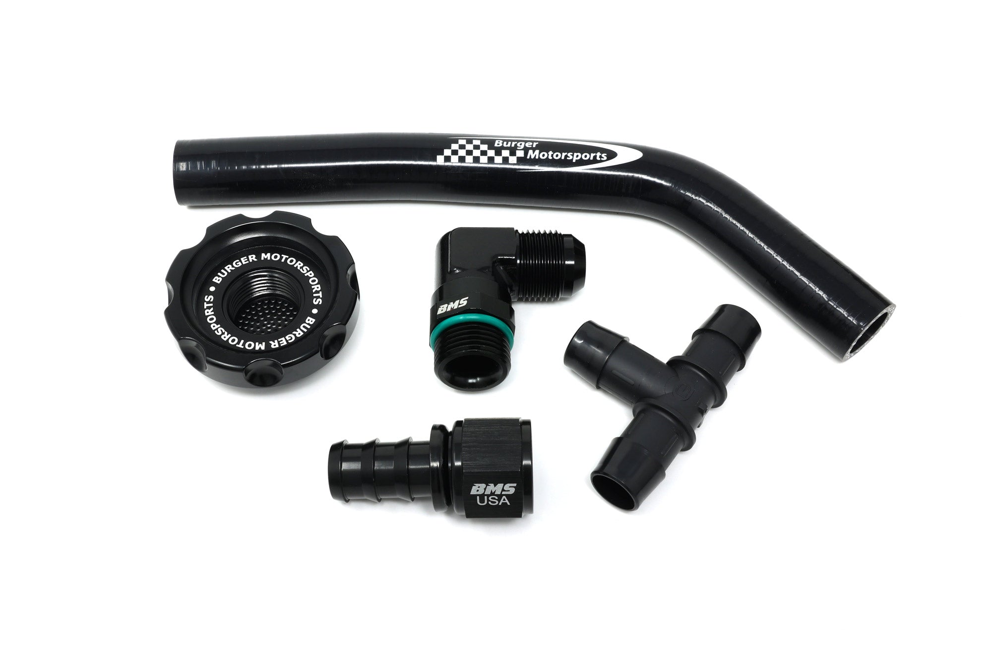 B58 BMW/Supra BMS Oil Catch Can Oil Filler Cap Dual Vent Connection Kit