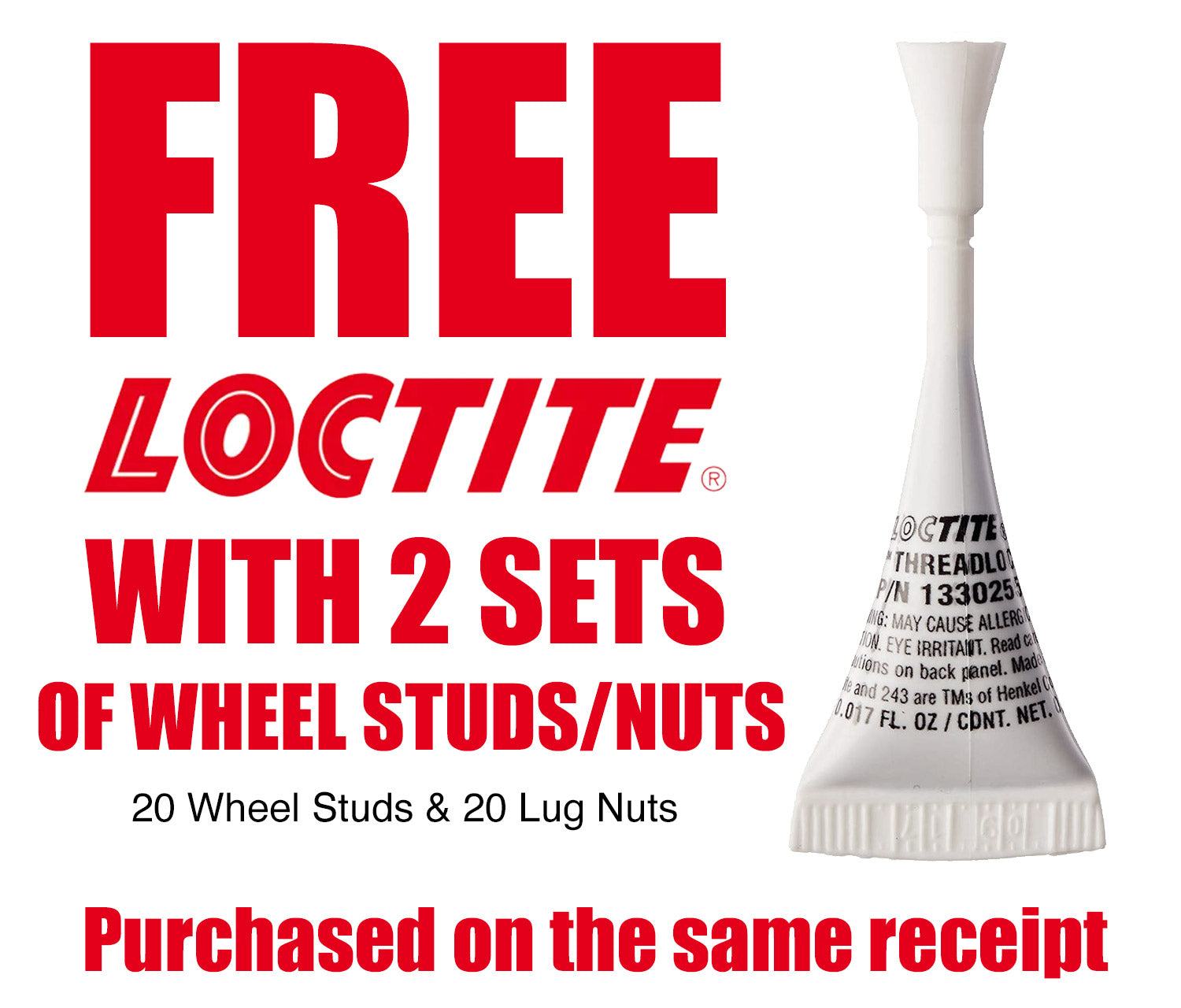 free loctite with bmw wheel stud purchase