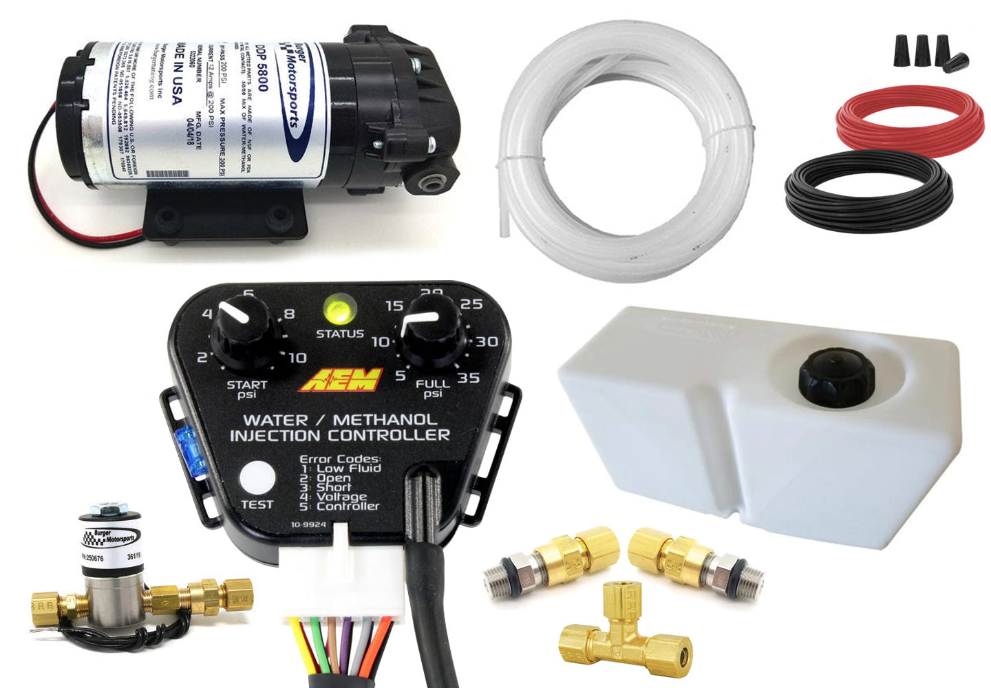 BMS StandAlone Universal Water/Methanol Injection (WMI) Kit with AEM ...
