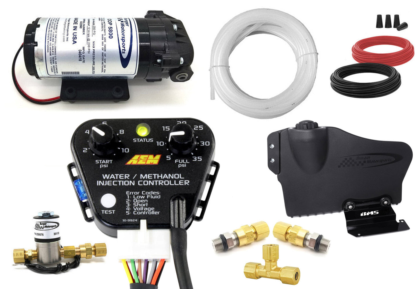 BMS StandAlone Universal Water/Methanol Injection (WMI) Kit with AEM ...