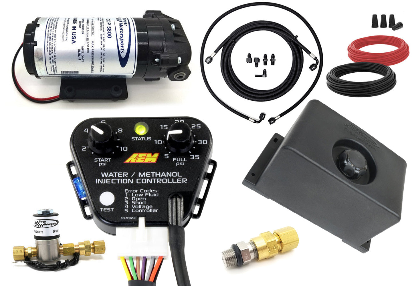BMS StandAlone Universal Water/Methanol Injection (WMI) Kit with AEM ...