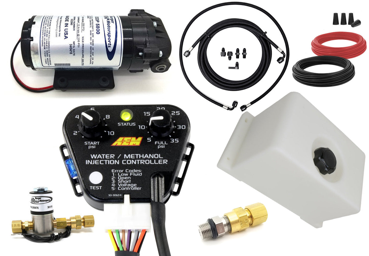 BMS StandAlone Universal Water/Methanol Injection (WMI) Kit with AEM ...
