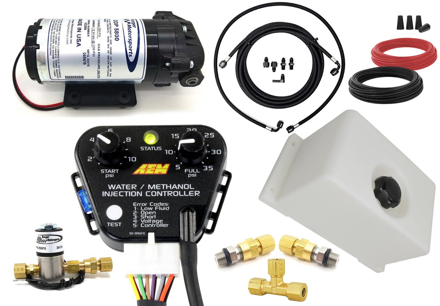 BMS StandAlone Universal Water/Methanol Injection (WMI) Kit with AEM ...