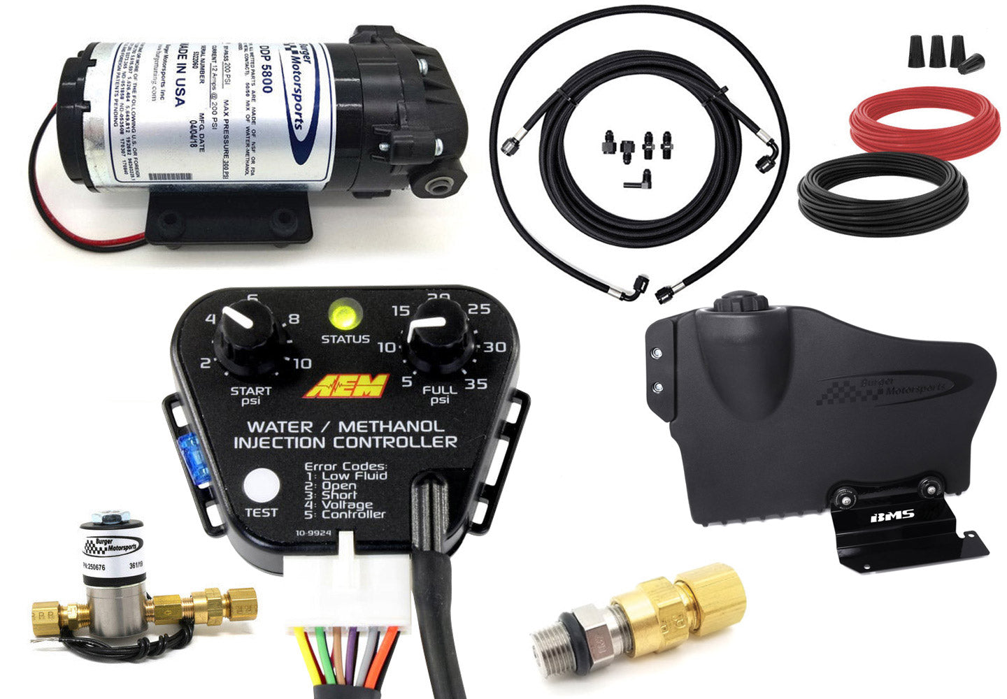 BMS StandAlone Universal Water/Methanol Injection (WMI) Kit with AEM ...