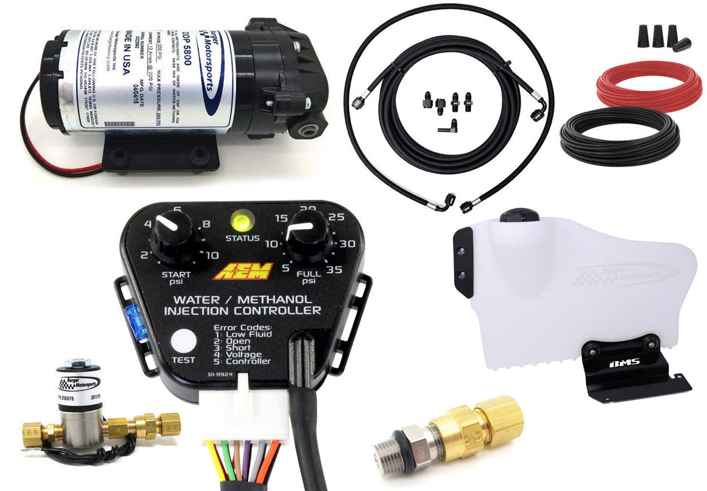 BMS StandAlone Universal Water/Methanol Injection (WMI) Kit with AEM ...
