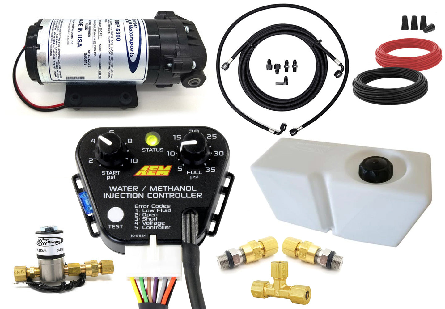 BMS StandAlone Universal Water/Methanol Injection (WMI) Kit with AEM ...
