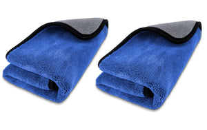 Premium Large Plush Microfiber Towel 16" x 16" (2 pack)