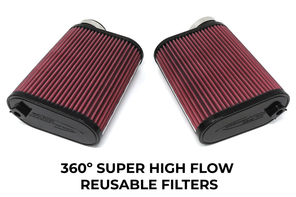 BMS C63 AMG Dual Intakes, Filters and Mounting Hardware - Burger Motorsports 