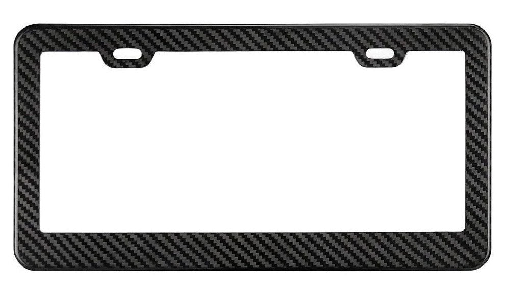 Real Carbon Fiber License Plate Frame – Front & Rear – Fits US Standard Plates