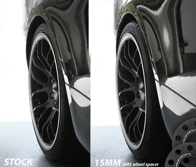 Mini Cooper R60 Countryman & R61 Paceman Wheel Spacers by BMS w/10 Black Extended Wheel Bolts (Pair, 2 Wheels) - Burger Motorsports 