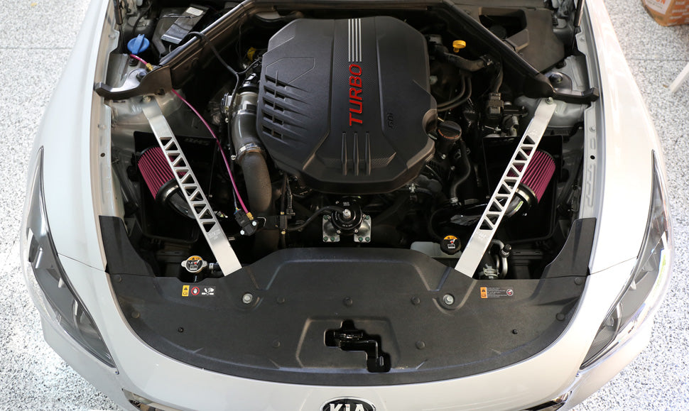 BMS Kia Stinger / Genesis G70 Performance Dual Intake, Dual Performance Filters, and Mounting Hardware - Burger Motorsports 